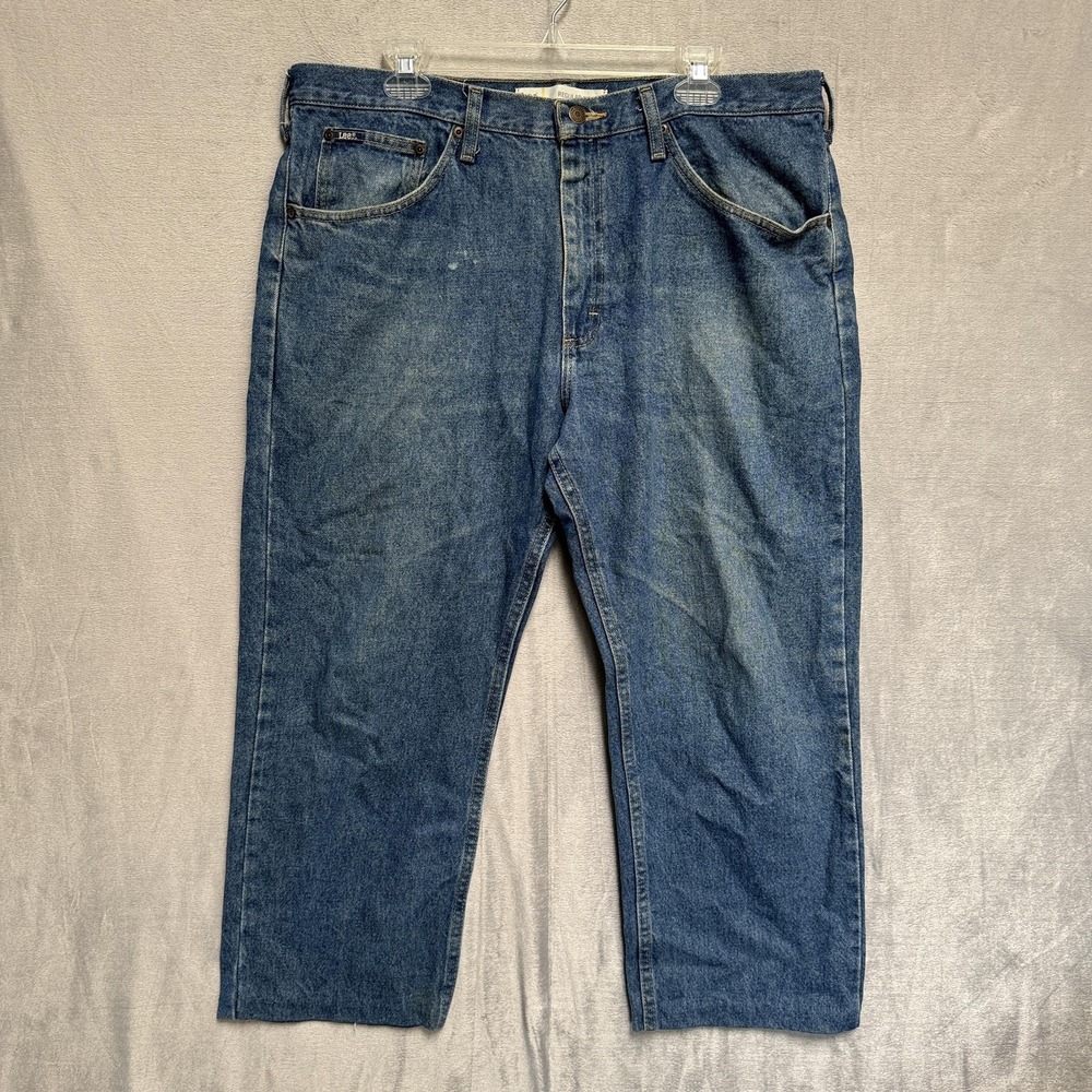 Vintage Lee Jeans Mens 38x25 Blue Medium Wash Regular Fit‎ Straight Leg Denim